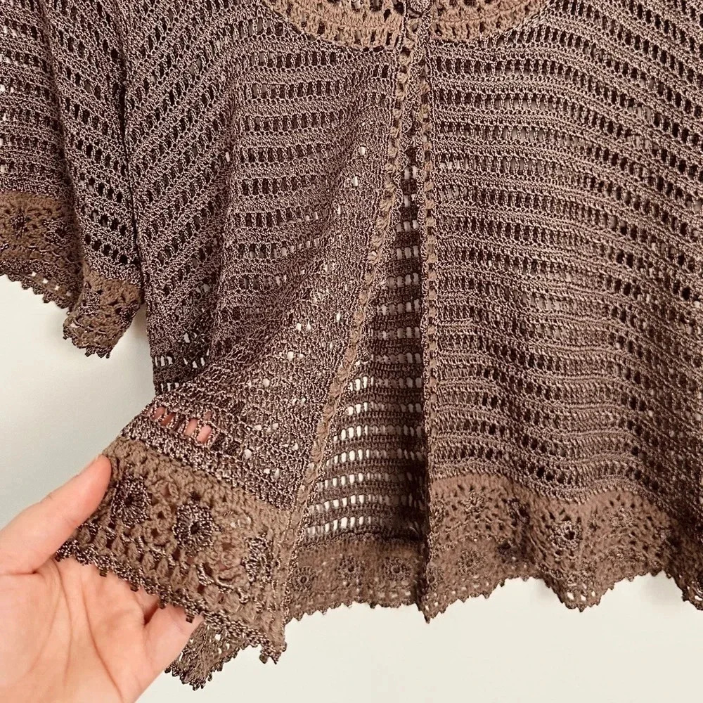 Crochet top in silky yarn - Marks & Spencer Autograph brand - as new - S - Picture 5 of 8